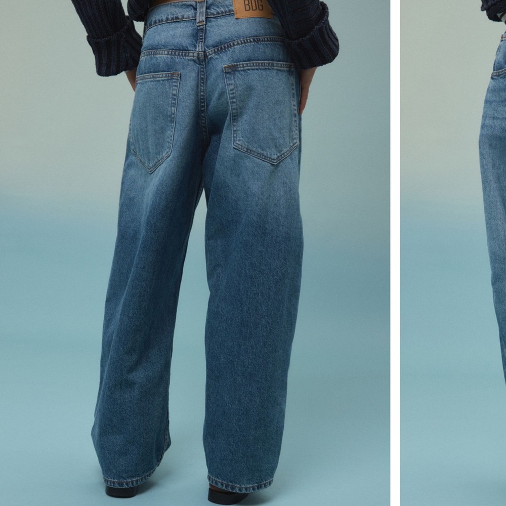 BDG Rih Extreme Barrel Mid Rise Light Blue Jeans, Sz 24 - Picture 8 of 11